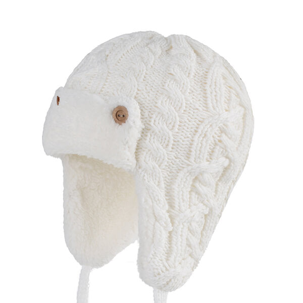 Bonnet chapka enfant fourré, chaud pour l'hiver, doublé tissu mouton avec  pompom, prénom personnalisable / LITTLE CHAPKA -  France